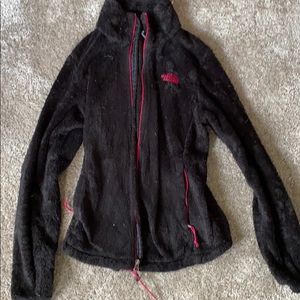 Fuzzy north face jacket